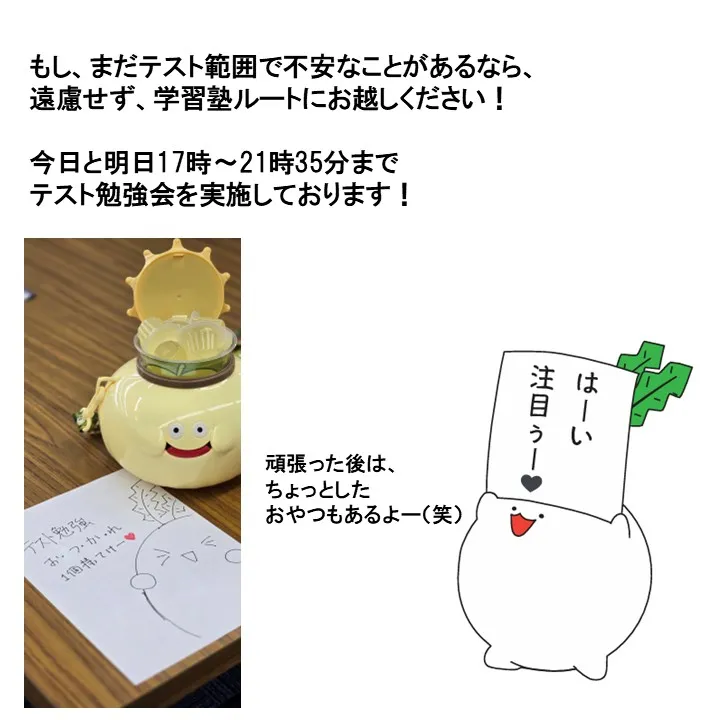 天王寺中学定期テスト始まりました～数学には要注意！～